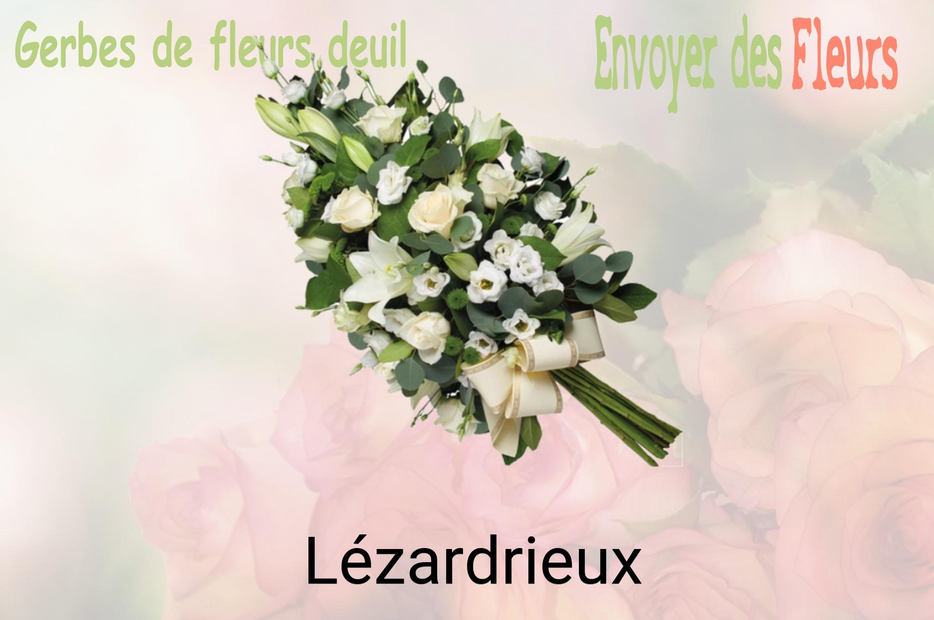 Gerbe de fleurs de deuil livrée à Lézardrieux